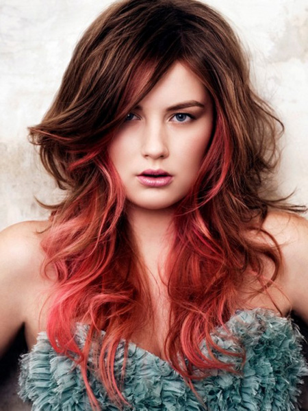 Dip dye Rojo